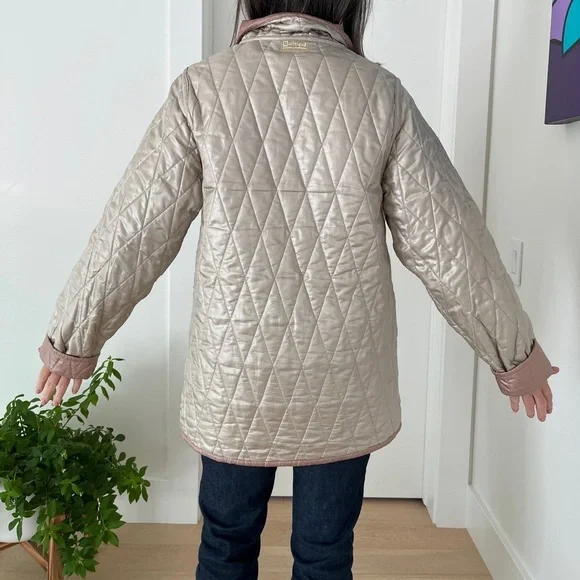 LINDA LUNDSTROM Vintage Reversible Zip Front Quilted Jacket Hip Length Casual - Picture 6 of 16